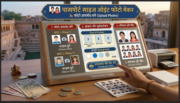 Passport Size Joint Photo Maker